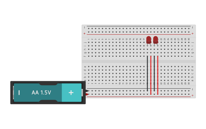 Circuit design Simple LED circuit | Tinkercad