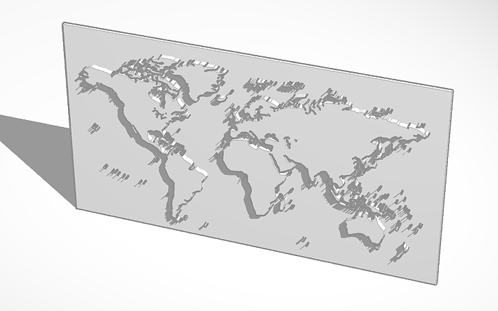 3D design >>——> Worldmap Wall Decoration