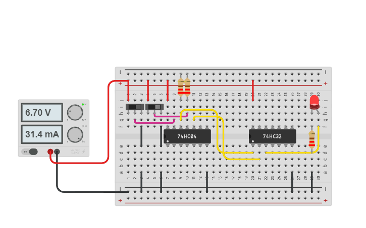 Circuit design CIRCUITO LÓGICO 5B - Tinkercad