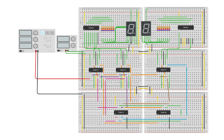 Circuit Design Contador Tinkercad