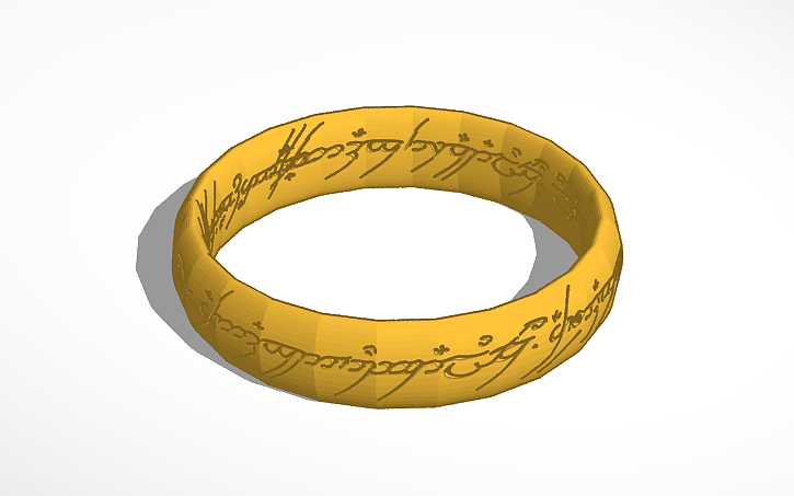 3D design The One Ring - Tinkercad