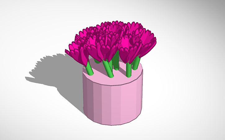 3D design цветы - Tinkercad