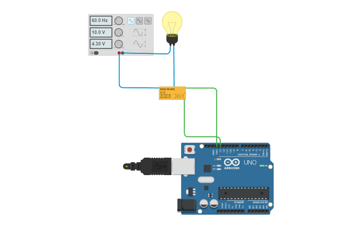 Rele Intructble Arduino Circuit design UTILIZAÇÃO DO RELÉ NO ARDUINO - Tinkercad