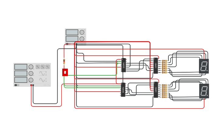 Circuit design contatore modulo 100 - Tinkercad