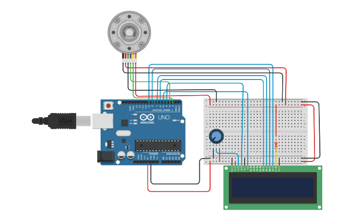 Circuit design Rotatory Encoder - Tinkercad
