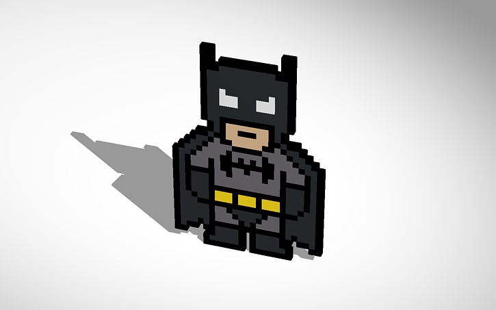 3D design Pixel art Batman | Tinkercad