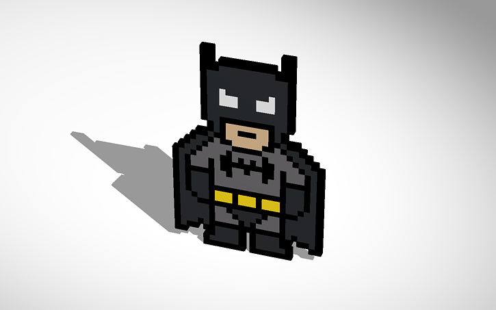 Pixel Art Batman Tinkercad Pixel Art Batman Tinkercad