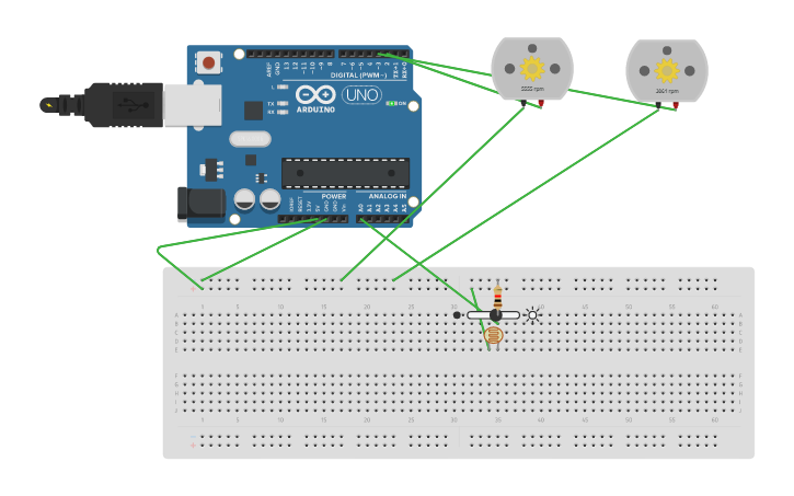 Circuit design 2 DC Fan - Tinkercad