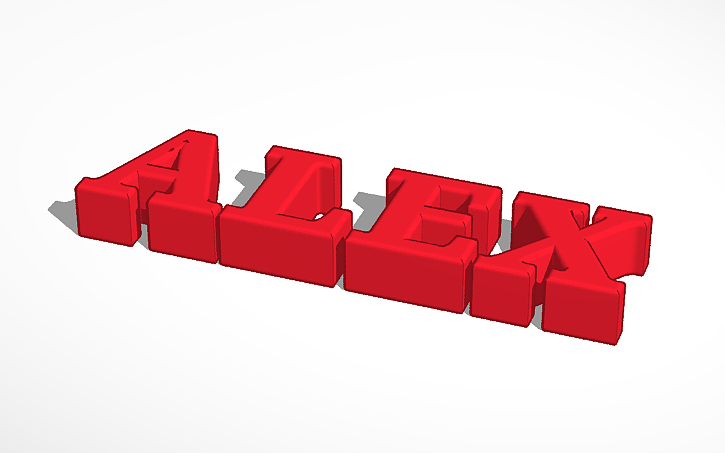 3D design ALEX - Tinkercad