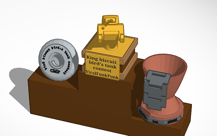 3D design tank contest 2 trophies - Tinkercad