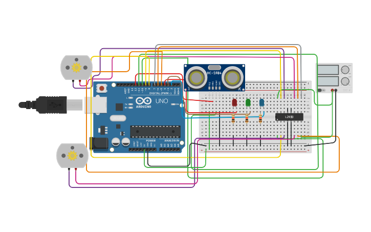 Circuit design 4 pin - Tinkercad