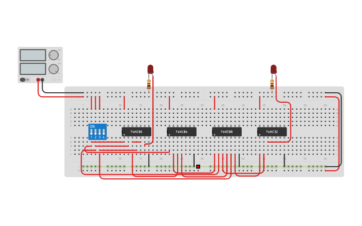 Circuit design FULL SUBTRACTOR USING BASIC GATES - Tinkercad