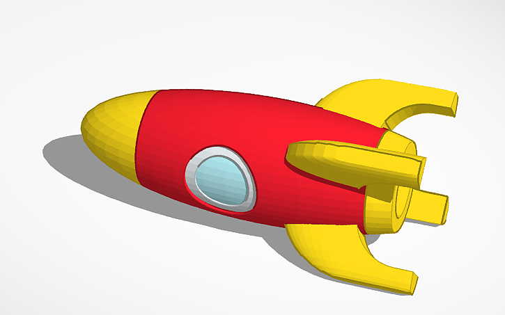 3D design Simple Rocketship Throwable - Tinkercad