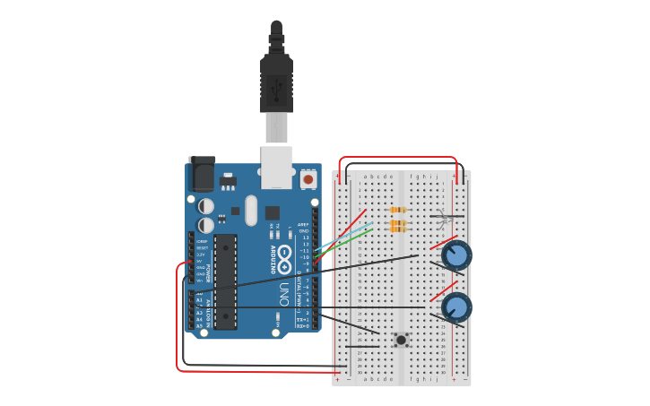 Circuit design programing in c - Tinkercad