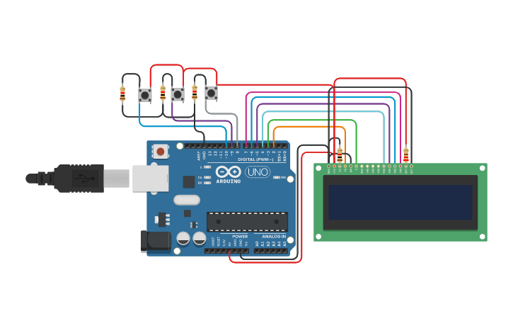 Circuit design digital clock - Tinkercad