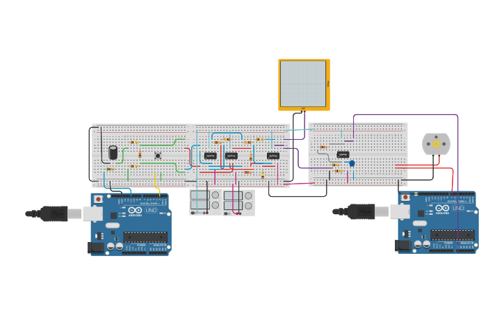 Circuit design EMG Simulator With 2 Stage Amplifier - Tinkercad