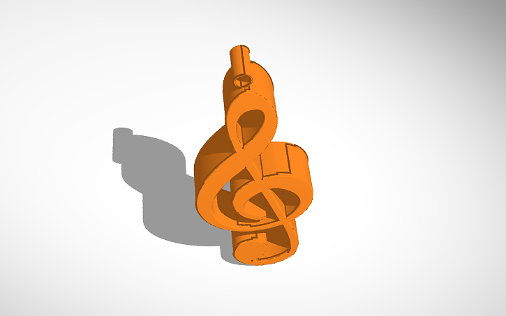 Treble Clef Print For Roger Tinkercad