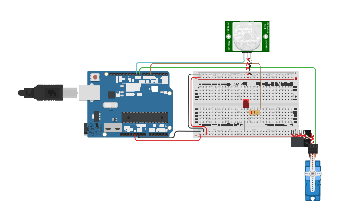 Circuit design Sensor de movimiento - Tinkercad