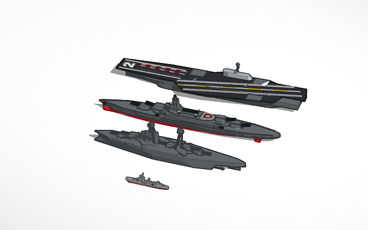 3D design USS Fleet - Tinkercad