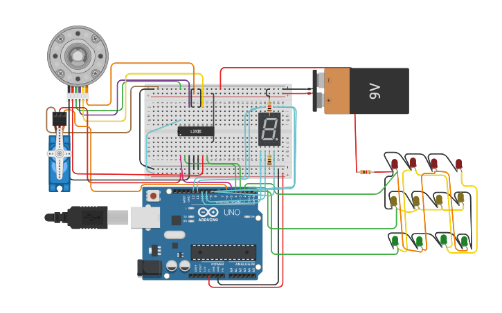 Circuit design jehanna stepper - Tinkercad