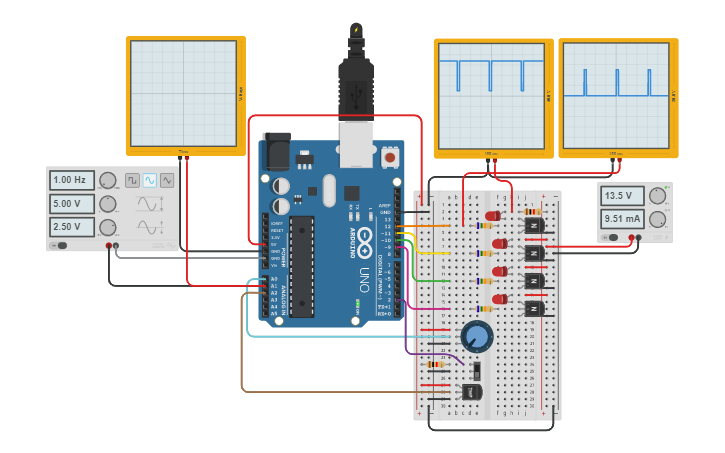 Circuit design Inyectores - Tinkercad