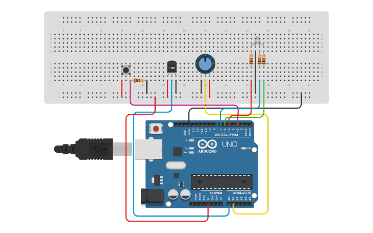 Circuit design zadanie 1(3) - Tinkercad