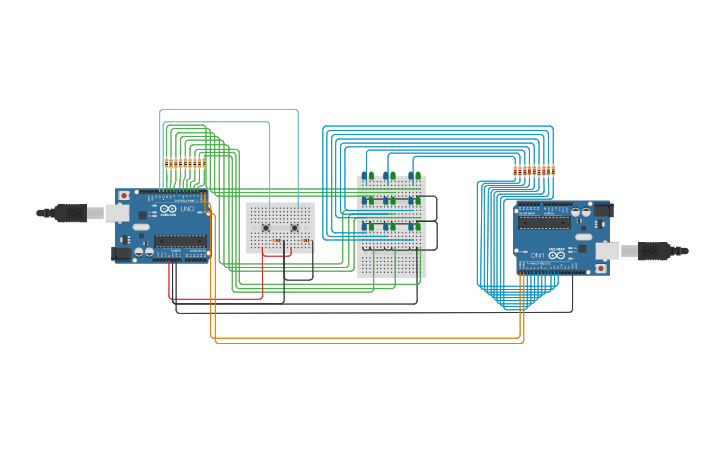Circuit design tres en raya - Tinkercad