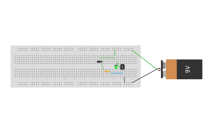 Circuit design Transistor como interruptor - Tinkercad