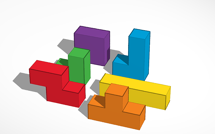 3D design Tetris - Tinkercad