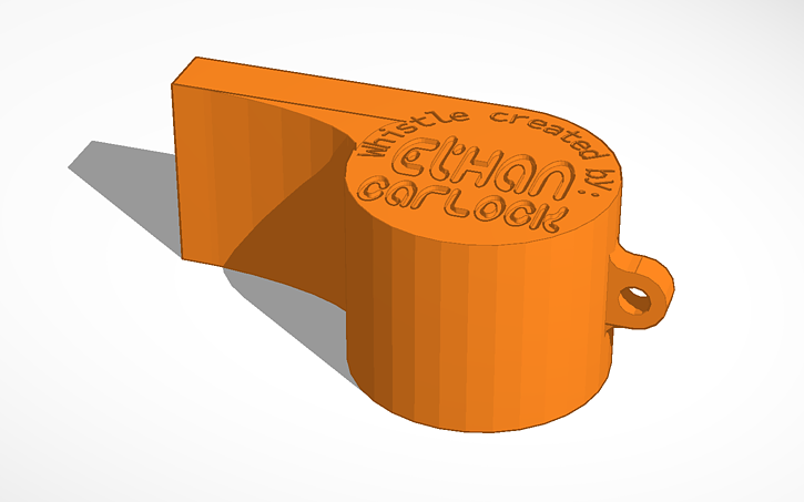 3D design Whistle - Tinkercad