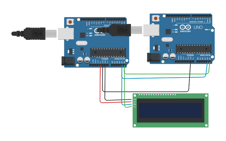 Circuit design i2c example - Tinkercad