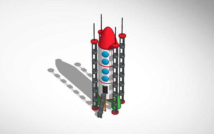 3D design rocket - Tinkercad