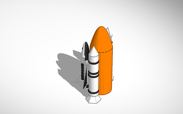 3D design SPACE ROCKET SHIP | Tinkercad