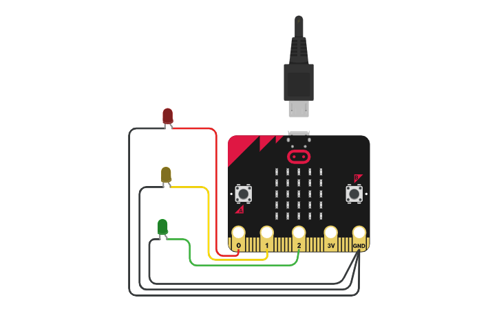 Circuit design SEMAFORO - MICRO BIT - Tinkercad