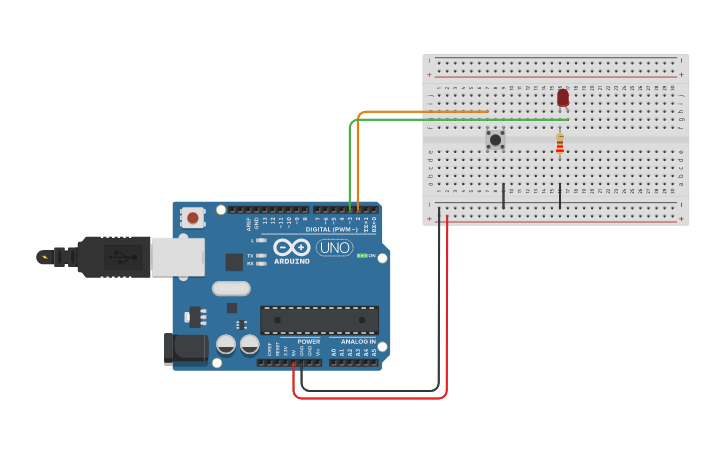 Circuit design PULL-DOWN AND PULL-UP RESISTORS | Tinkercad