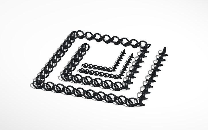 3D design moveable strings - Tinkercad