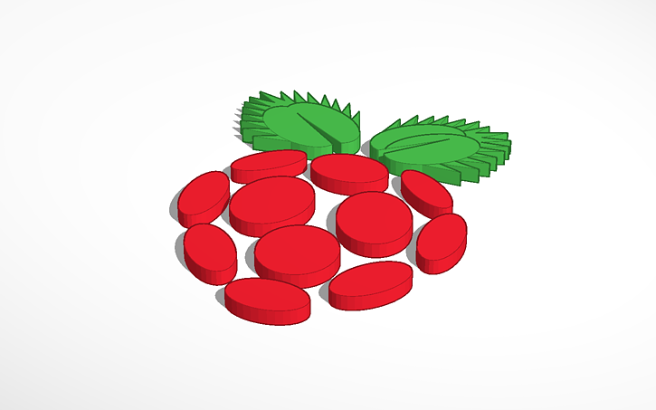 3D design Raspberry Pi Logo 4 UR #raspberry - Tinkercad