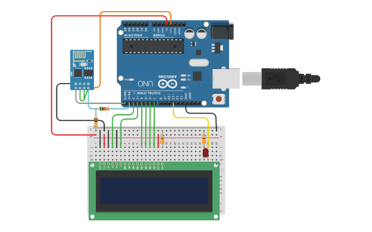 Circuit design Access OpenWeatherMap web services demo - Tinkercad