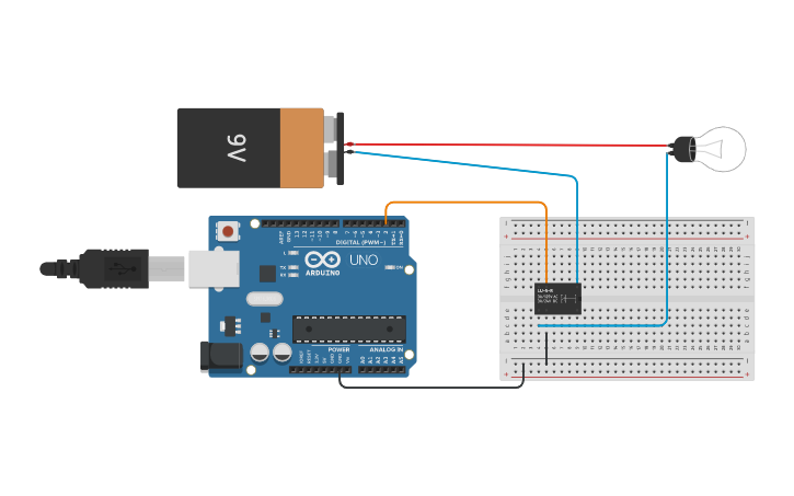 Circuit design RELE | Tinkercad