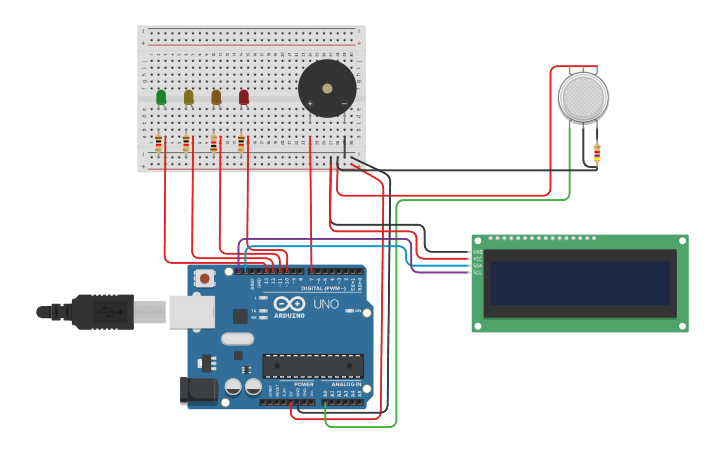 Circuit design Air Quality Gas Sensor - Tinkercad
