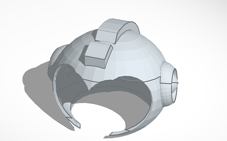 3D design lego megaman helmet - Tinkercad