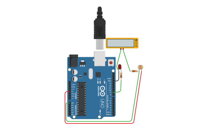 Circuit design ARIF_PHOTORESISTOR | Tinkercad