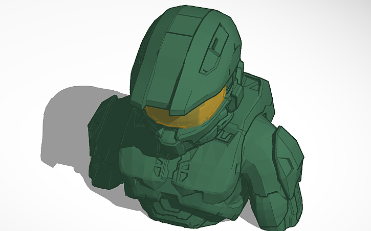 3D design Master Chief Bust - Tinkercad