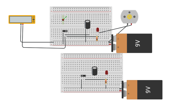 Circuit design capacitor - Tinkercad