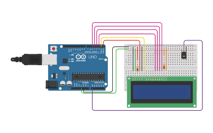 Circuit design 2) добавить в схему датчик температуры и вывести на ...