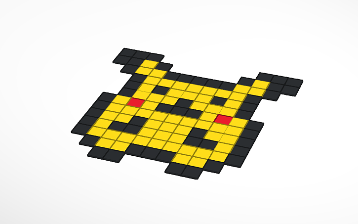 3d Design Pikachu Pokémon Yellow Sprite Tinkercad