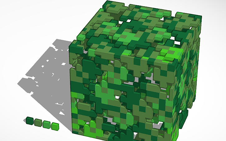 3D design Minecarft leaf block - Tinkercad