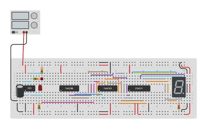 Circuit Design Contador Tinkercad