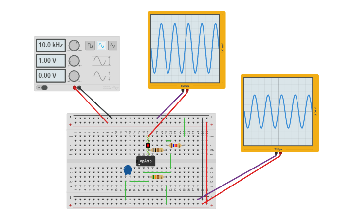 Circuit Design Filtro Activo Pasa Bajas Inversor Tinkercad