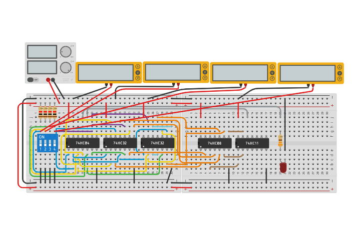 Circuit design FUNCION SOP CONVERTIDA A POS | Tinkercad